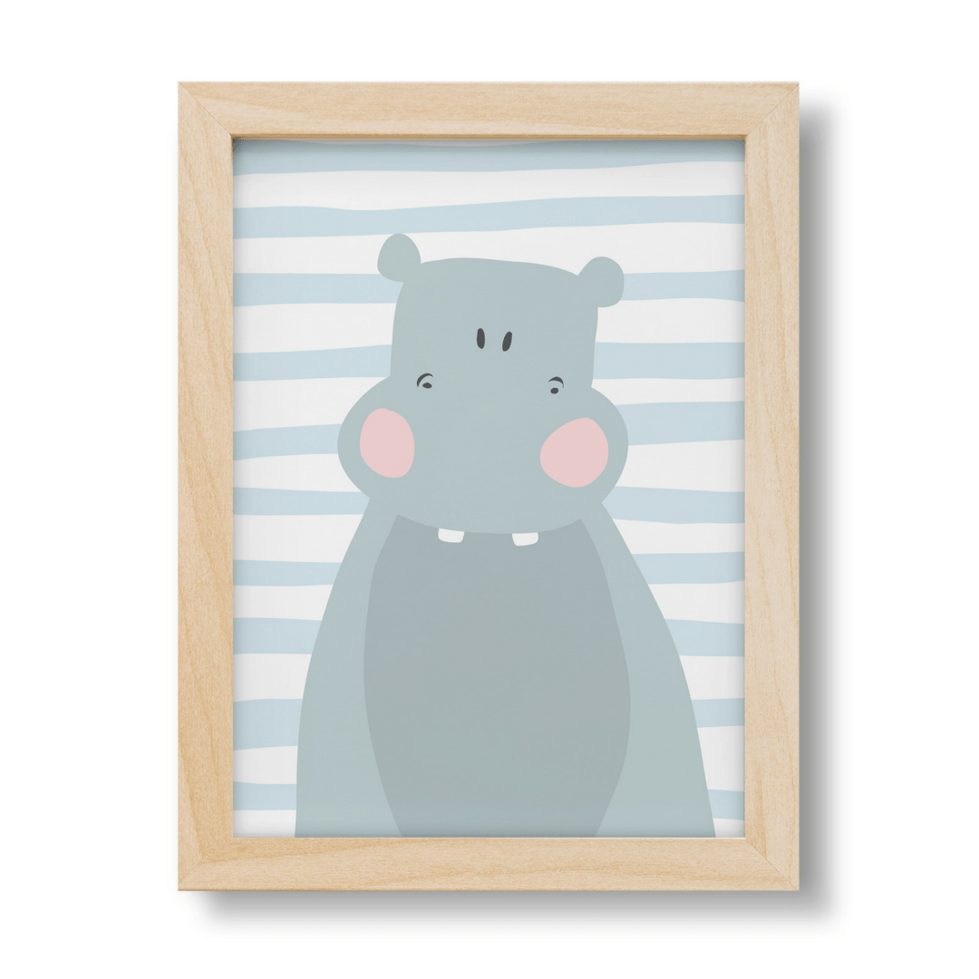 Cute Hippo Print - 8 x 10