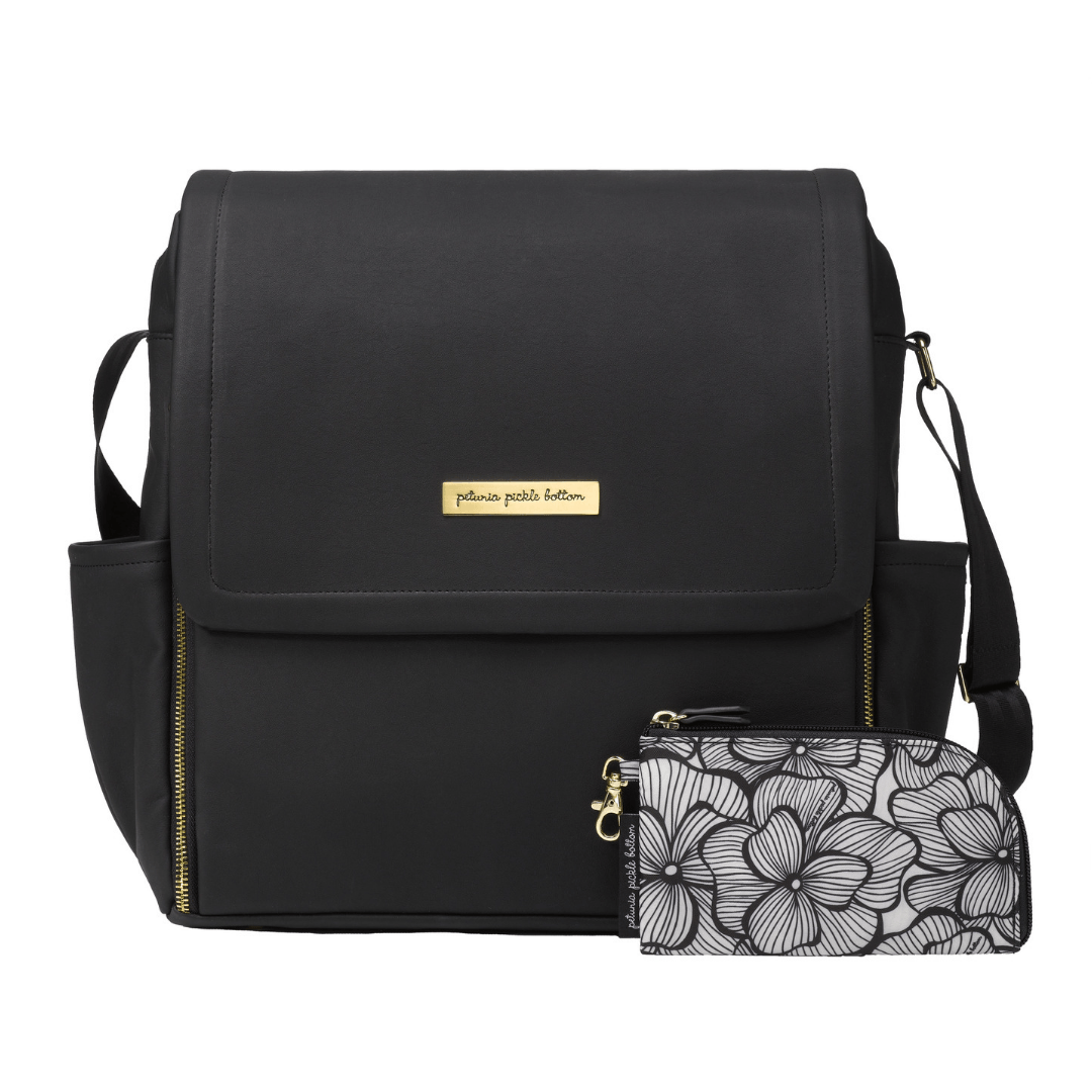 Boxy Backpack - Black Matte Leatherette