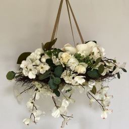 Large Floral Mobile - White