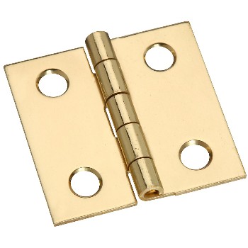 National 211334 Broad Hinge, Solid Brass  ~ 1" x 1"