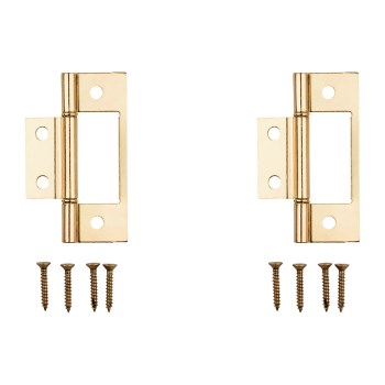 National 146951 Non-Removable Pin Surface Mount #530 Hinge,  Matte Brass Finish ~ 3"