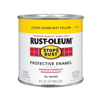 Rust-Oleum 7747730 Sunburst Yellow Enamel,  Gloss  ~ Half Pint