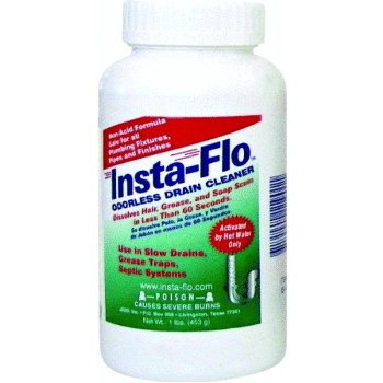 Thrift Mktg IS-100 Insta-Flo Crystal Drain Cleaner ~ 1 lb Container