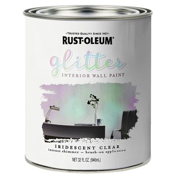 Rust-Oleum 323860 Glitter Paint, Iridescent Clear ~ Quart