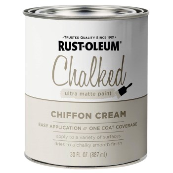 Rust-Oleum 329598 Chalked Ultra Matte Paint, Chiffon Cream ~ 30 oz