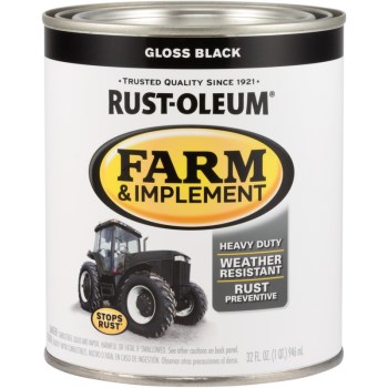 Rust-Oleum 280104 Rust-Oleum Farm and Implement Paint, Gloss Black ~ Quart