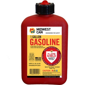 Warren Dist MID01210 Gas Can, Red ~ 1 Gallon