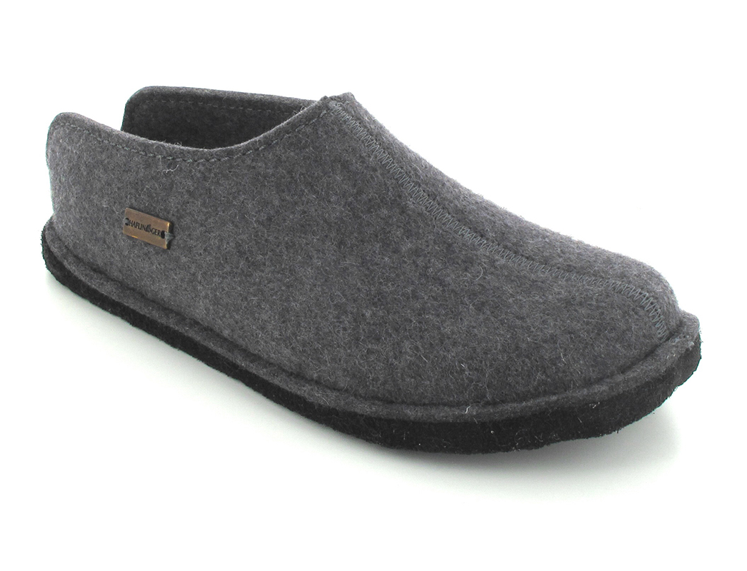 HAFLINGER¨ Boiled Wool Softsole Slippers / Flair Smily Anthracite