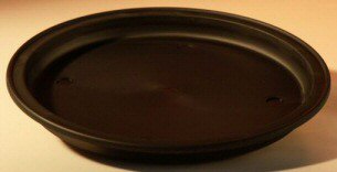 Black Humidity/Drip Bonsai Tray - 9 Round  (Medium)<br><i> 9.0 x 1.0</i>