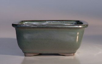 Green Ceramic Bonsai Pot - Rectangle<br><i>6 x 5 x 3</i>