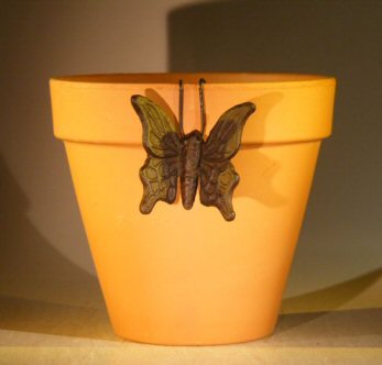 Cast Iron Hanging Garden Pot Decoration - Butterfly<br>3.25 Wide x 3.0 High