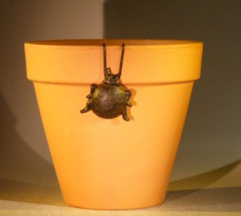 Cast Iron Hanging Garden Pot Decoration - Lady Bug<br> 2.0 Wide x 2.0 High