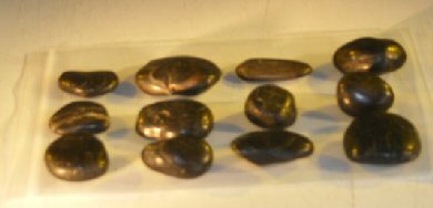 One dozen (12) Black Tumbled Zen Stones