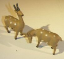 Ceramic Deer Figurines<br>Set Of Two