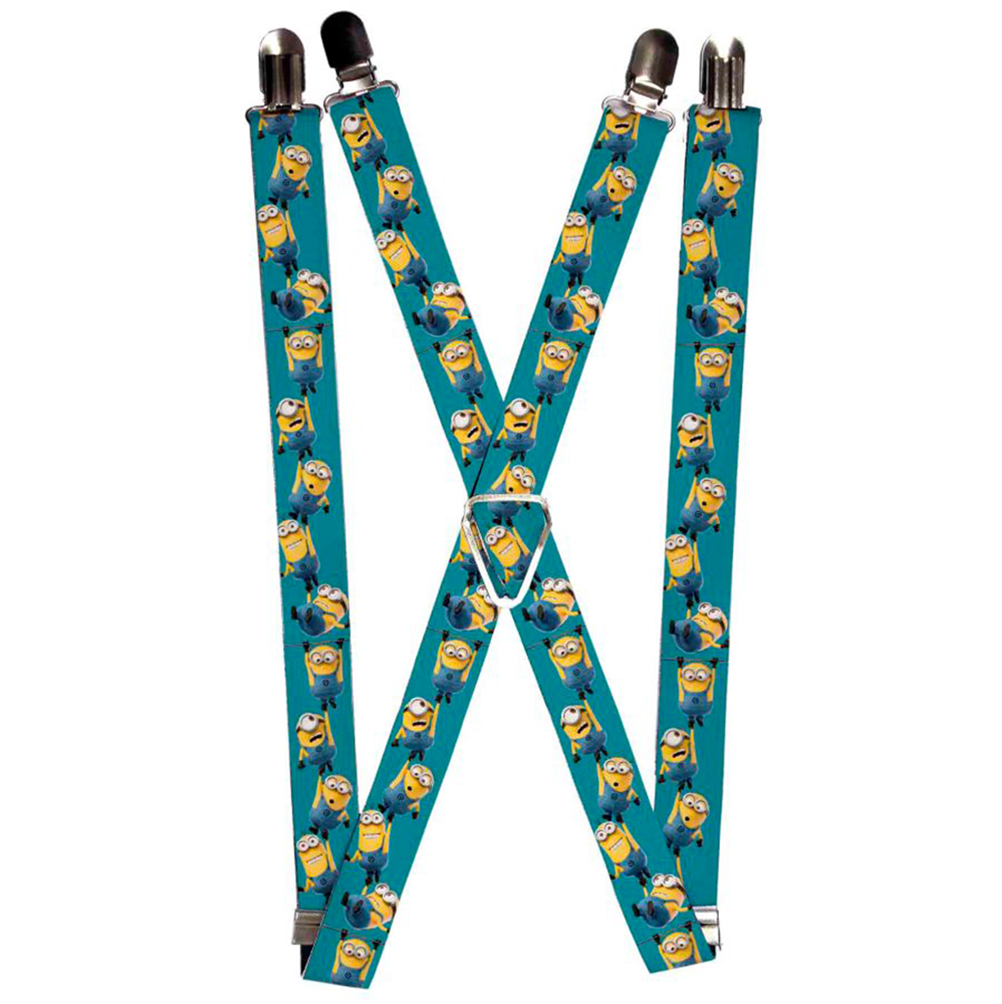 Suspenders - 1.0" - Hanging Minions Green