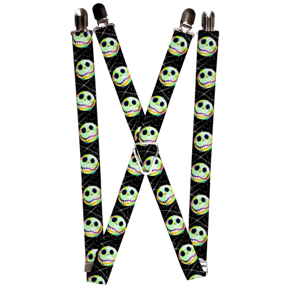 Suspenders - 1.0" - Nightmare Before Christmas Jack Expression10 Electric Glow