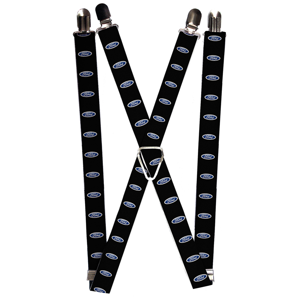 Suspenders - 1.0&quot; - Ford Oval Logo REPEAT