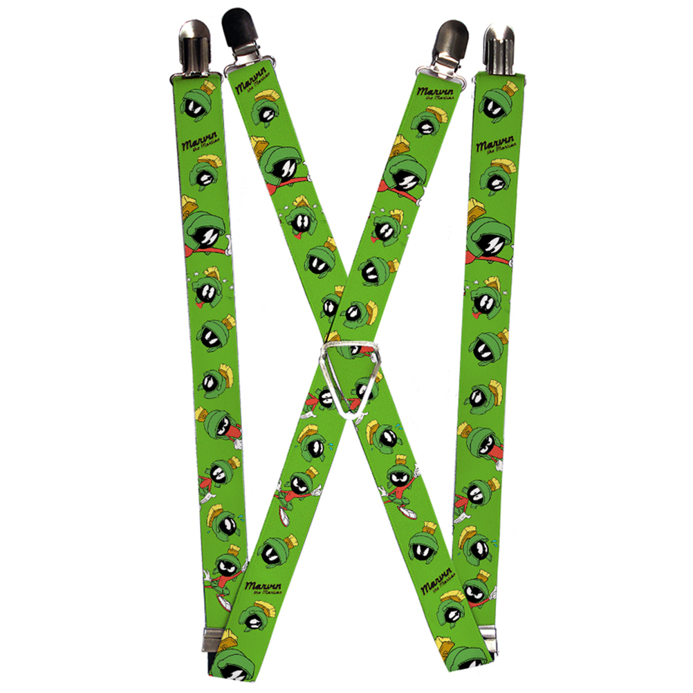 Suspenders - 1.0" - MARVIN THE MARTIAN w Poses Expressions Green