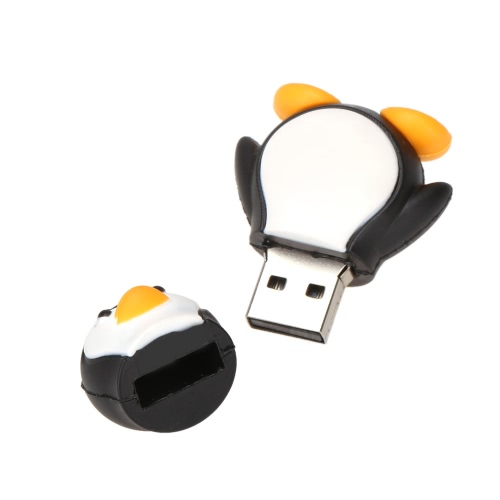 Cute Penguin USB 2.0 Key Ring Memory External Storage Stick Flash Drive U Disk