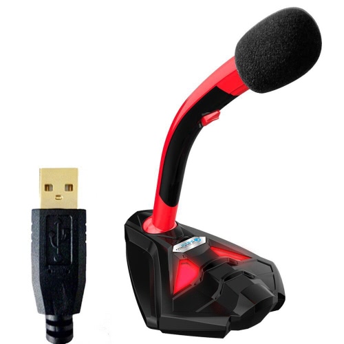 USB Powered Plug and Play Adjustable Desktop Microphone