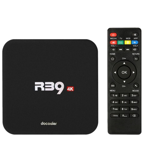 Docooler R39 Smart Android 5.1 TV Box RK3229 Quad Core UHD 4K 1G / 8G Mini PC WiFi H.265 HD Media Player AU Plug