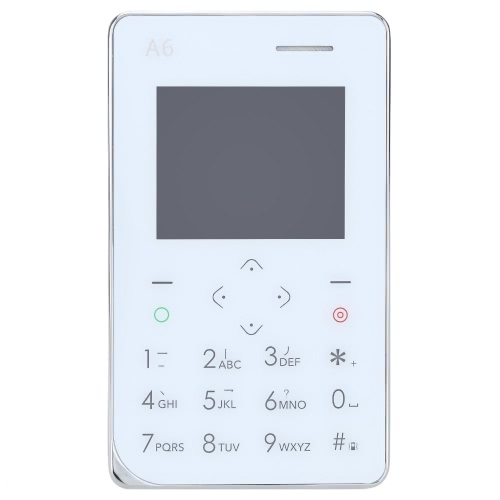 Aiek A6 2G Quad-Band Card Mini Mobile Phone Ultra Slim1.77" 32RAM 32MB ROM