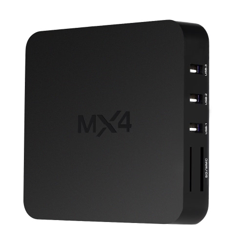 MX4 Smart Android 6.0 TV Box RK3229 Quad Core 1G / 8G DLNA UHD 4K 3D H.265 WiFi HD Media Player with Remote Control UK Plug