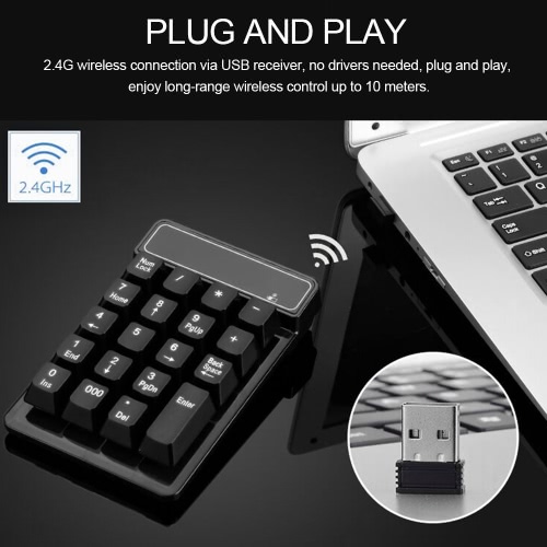 2.4Ghz Wireless Numeric Keypad Mechanical Feel Number Pad Keyboard