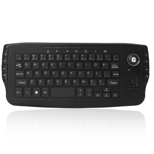 E30 2.4GHz Wireless Keyboard with Trackball Mouse Scroll Wheel Remote Control