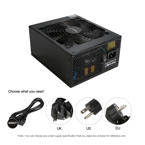 Segotep 1250W GP1350G ATX PC Computer Mining Power Supply 80Plus Gold Active PFC Support 6 Graphics Cards
