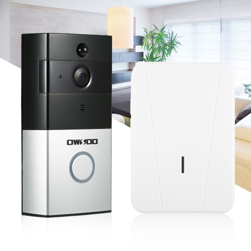 1*OWSOO 720P WiFi Visual Intercom Door Phone+1*Wireless Doorbell