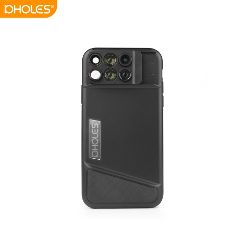 PHOLES X1 Phone Lens Case for iPhone X Fisheye Wide-angle Telephoto Macro Lens with TPU Protective Phone Case