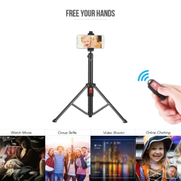 55inch Flexible Tripod Selfie Stick Support Stand with Bluetooth Remote
