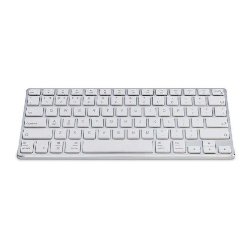 Ajazz AK3.1 Ultra-thin BT Keyboard 78 Keys Rechargeable Ergonomic Metal Panel Mini Keyboard For Phone PC Laptop Tablet