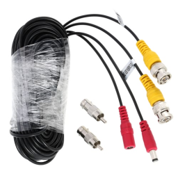 65ft(20m) BNC Video Power Siamese Cable for Surveillance Camera DVR Kit
