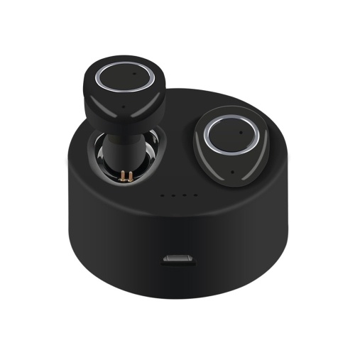 TWS-F1 True Wireless Bluetooth Headphones Invisible Earphone In-ear Stereo Music Headsets Multi-point Connection Hands-free w/ Mic 450mAh Charging Box