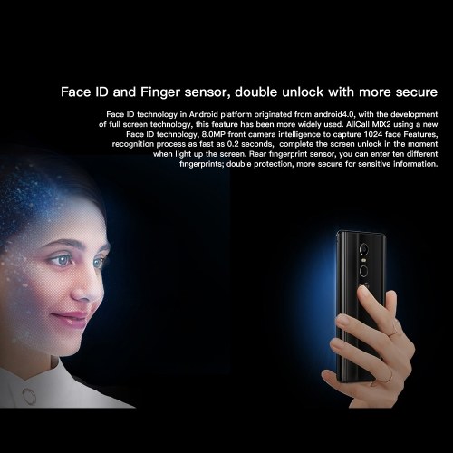 AllCall MIX 2 4G Mobile Phone Face ID 6GB RAM+64GB ROM ¡¾with Qi Wireless Charger¡¿