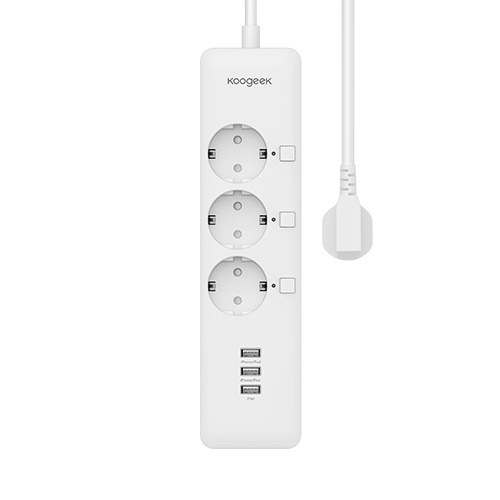 Koogeek Wi-Fi Smart Outlet Surge Protector Individually Controlled 3-outlet Power Strip