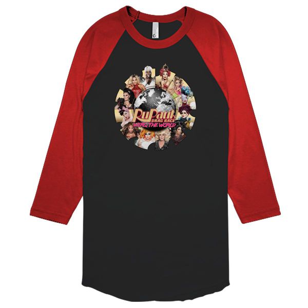 Werq The World Tour Concert Drag Queen Rupaul's Drag Race All Stars Baseball T-Shirt Black Red / S