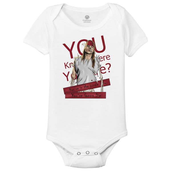 Axl Rose Welcome To The Jungle Baby Onesies White / 6M