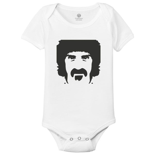 Frank Zappa Baby Onesies White / 6M