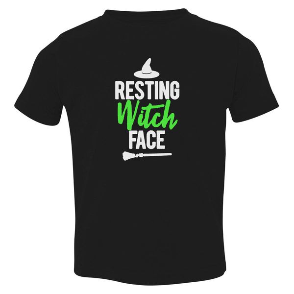 Resting Witch Face Toddler T-Shirt Black / 3T
