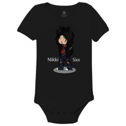 Nikki Sixx Baby Onesies Black / 6M