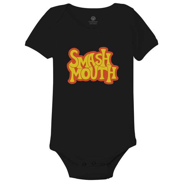 Smash Mouth Baby Onesies Black / 6M