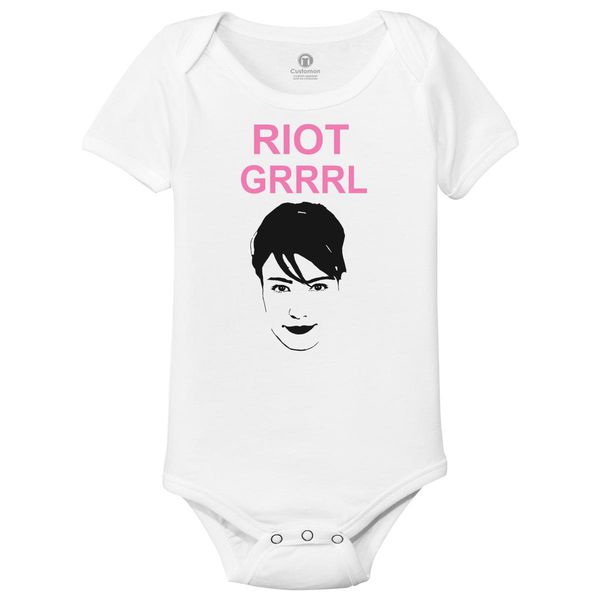 Riot Grrrl Baby Onesies White / 6M