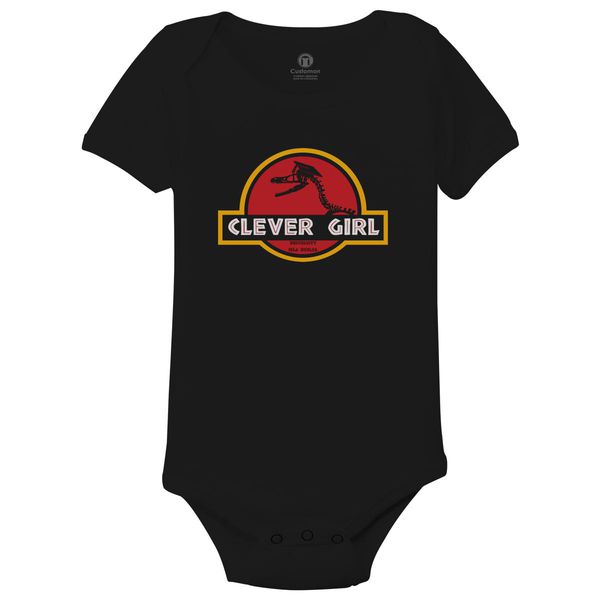 Clever Girl Baby Onesies Black / 6M