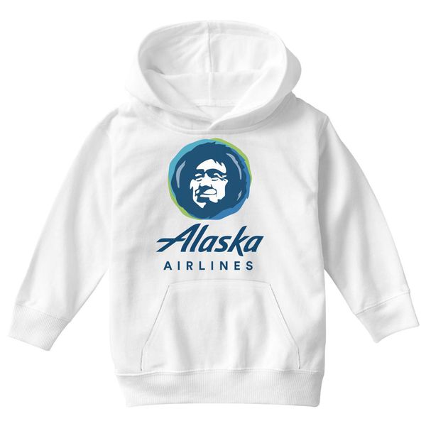 Alaska Eskimo Airlines Kids Hoodie White / S