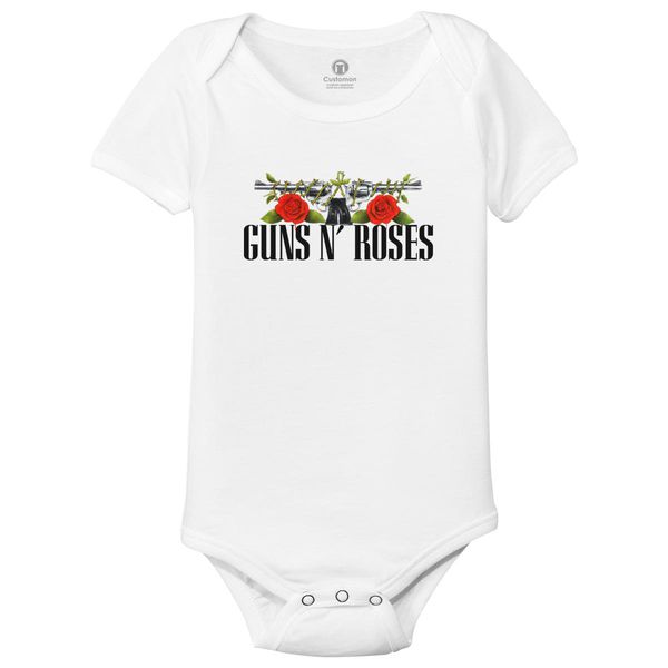 Guns N Roses Baby Onesies White / 6M