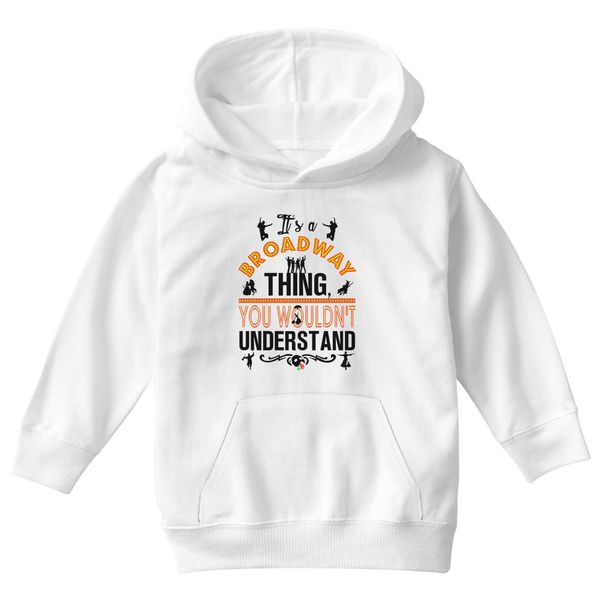 It's A Broadway Thing! V2 Kids Hoodie White / S