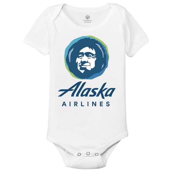 Alaska Eskimo Airlines Baby Onesies White / 6M